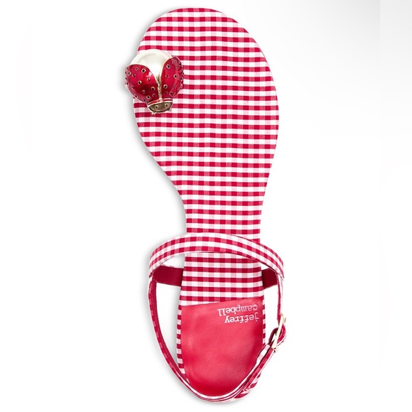 NWT Jeffrey Campbell Women's Beeanca Gingham Slingback Sandals - Picture 1 of 11